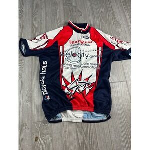 Biemme Cycling Jersey Unisex Red And Black 1/2 Zip